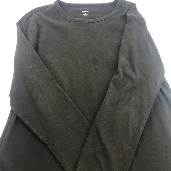 Style & Co Womens Long Sleeve Solid Brown Shirt XL - Picture 4 of 6